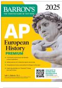 AP European History Premium&comma; 2025&colon; Prep Book with 5 Practice Tests &plus; Comprehensive Review &plus; Online Practice &lpar;Barron's AP Prep&rpar; 