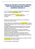 RHODE ISLAND MPJE UPDATED VERSION  WITH 278 QUESTIONS AND CORRECT  ANSWERS GRADED A&plus;