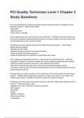 PCI Quality Technician Level 1 Chapter 2 Study Updated 2026&sol;2027 Questions with Expert-Verified Answers