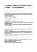 PCI Quality Control Technician Level 1 Chapter 1 Study Updated 2026&sol;2027 Questions with Expert-Verified Answers