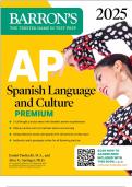 AP Spanish Language and Culture Premium&comma; 2025&colon; Prep Book with 5 Practice Tests &plus; Comprehensive Review &plus; Online Practice &lpar;Barron's AP Prep&rpar;  100&percnt; Guaranteed Success