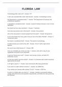 FLORIDA  LAW QUESTIONS AND ANSWERS