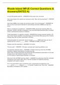 Rhode Island MPJE Correct Questions & Answers&lpar;RATED A&rpar;
