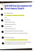 NURS 5355 Final Exam Questions with  Correct Answers &vert; Grade A