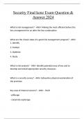 Security Final kenz Exam Question & Answer 2024
