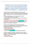 NUR230 EXAM 2 EXAM STUDYGUIDE ACTUAL EXAM QUESTIONS WITH CORRECT DETAILED ANSWERS BEST STUDY MATERIAL &vert; A&plus; GRADE Galen