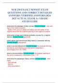 NUR 230 EXAM 2 NEWEST EXAM QUESTIONS AND CORRECT DETAILED ANSWERS &lpar;VERIFIED ANSWERS&rpar;2024- 2025 ACTUAL EXAM&vert; A&plus; GRADE STUDYGUIDE