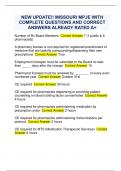 NEW UPDATE&excl;&excl; MISSOURI MPJE WITH  COMPLETE QUESTIONS AND CORRECT  ANSWERS ALREADY RATED A&plus;