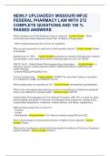 LATEST MISSOURI MPJE QBANK WITH COMPLETE QUESTIONS AND CORRECT ANSWERS RATED A&plus;