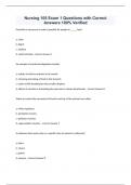 Nursing 105 Exam 1 Questions with Correct Answers 100&percnt; Verified