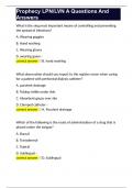 Prophecy LPN&sol;LVN A Questions And Answers 