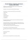 Nursing 105 Exam 1 Questions with Correct Answers 100&percnt; Verified
