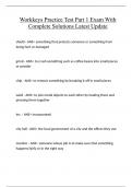 Workkeys Practice Test Part 1 Exam With Complete Solutions Latest Update