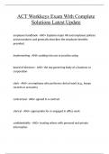 ACT Workkeys Exam With Complete Solutions Latest Update