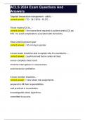 ACLS 2024 Exam Questions And Answers 