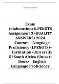 Exam &lpar;elaborations&rpar;LPENGTS Assignment 3 &lpar;QUALITY ANSWERS&rpar; 2024&Tab;Course&bull;&Tab;Language Proficiency &lpar;LPENGTS&rpar;&bull;&Tab;Institution&bull;&Tab;University Of South Africa &lpar;Unisa&rpar;&bull;&Tab;Book&bull;&Tab;English Language Proficiency Assessments for Young Learners