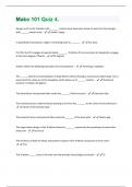 Mako 101 Quiz 4  Questions & Answers Solved 100&percnt; Correct&excl;&excl;