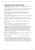 Adjuster license practice test