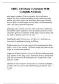 NRSG 446 Exam 1 Questions With Complete Solutions