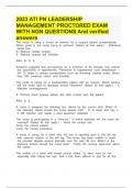 2023 ATI PN LEADERSHIP MANAGEMENT PROCTORED EXAM WITH NGN QUESTIONS