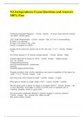 NJ Jurisprudence Exam Questions and Answers 100&percnt; Pass