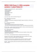 NRSG 3320 Exam 3 &vert; With complete solution &vert; Latest Rated A&plus;