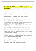 NAPSR&sol;CNPR Exam 2024 Questions And Answers 