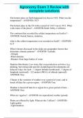 Agronomy Exam 3 Review with complete solution&period;