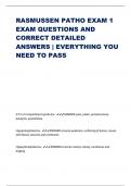 RASMUSSEN PATHO EXAM 1 EXAM QUESTIONS AND CORRECT DETAILED ANSWERS &vert; EVERYTHING YOU NEED TO PASS