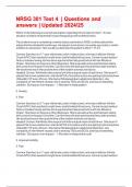 NRSG 301 Test 4  &vert; Questions and answers &vert; Updated 2024&sol;25