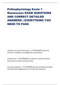 Pathophysiology Exam 1 Rasmussen EXAM QUESTIONS AND CORRECT DETAILED ANSWERS &vert; EVERYTHING YOU NEED TO PASS