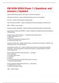OB N354 SDSU Exam 1 &vert; Questions and answers &vert; Updated