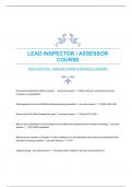 LEAD INSPECTOR &sol; ASSESSOR COURSE QUESTIONS & ANSWERS 
