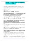 Pediatrics Final Exam Review with complete solutions&period;