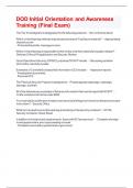 DOD Initial Orientation and Awareness Training &lpar;Final Exam&rpar;