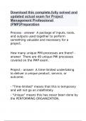 Download this complete&comma;fully solved and updated actual exam for Project Management Professional &lpar;PMP&rpar;Preparation