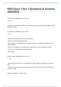 PDD Exam 1 Sec 1 Questions & Answers 2024&sol;2025
