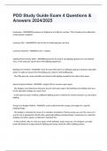 PDD Study Guide Exam 4 Questions & Answers 2024&sol;2025