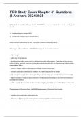PDD Study Exam Chapter 41 Questions & Answers 2024&sol;2025