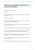PDD Exam 1 Final Study Questions & Answers 2024&sol;2025