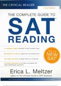 The Critical Reader&comma; 3rd Edition&colon; The Complete Guide to SAT Reading Three Edition by Erica L&period; Meltzer &lpar;Author&rpar;