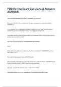PDD Review Exam Questions & Answers 2024&sol;2025