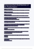 Entrepreneurship & Small Business v&period;2 - U&period;S&period; Practice Exam 2 with 100&percnt; correct answers