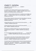 chapter 8 - marketing questions and correct answers with explanation