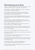 DECA Marketing Terms Questions and Answers 100&percnt; Pass