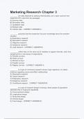 Marketing Research Chapter 3 Questions and Answers 100&percnt; Pass
