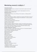 Marketing research midterm 1 Questions and Answers 100&percnt; Pass