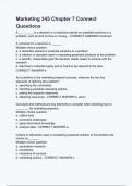 Marketing 345 Chapter 7 Connect  Questions and Answers 100&percnt; Pass