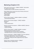Marketing Chapters 8-16 Questions & answers 100&percnt; pass