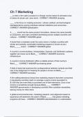 Ch 7 Marketing Questions & answers 100&percnt; pass